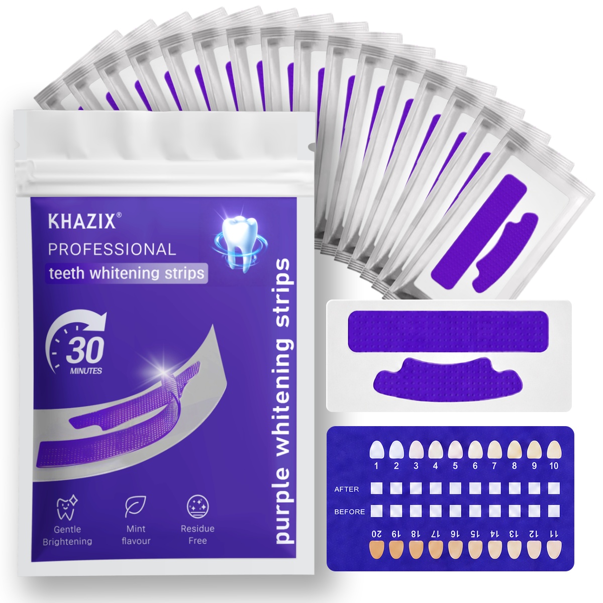 Teeth Whitening Retainer - 7PCS Teeth Whitening Strips for Whiter-Looking