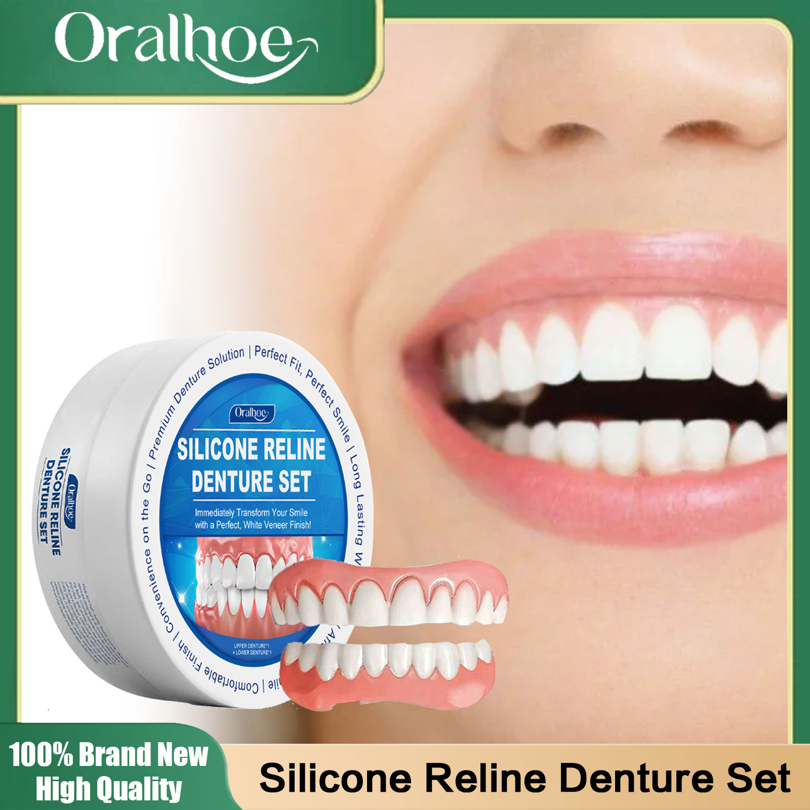Soft Silicone Dentures Upper a - Teeth Whitening Mask review and price