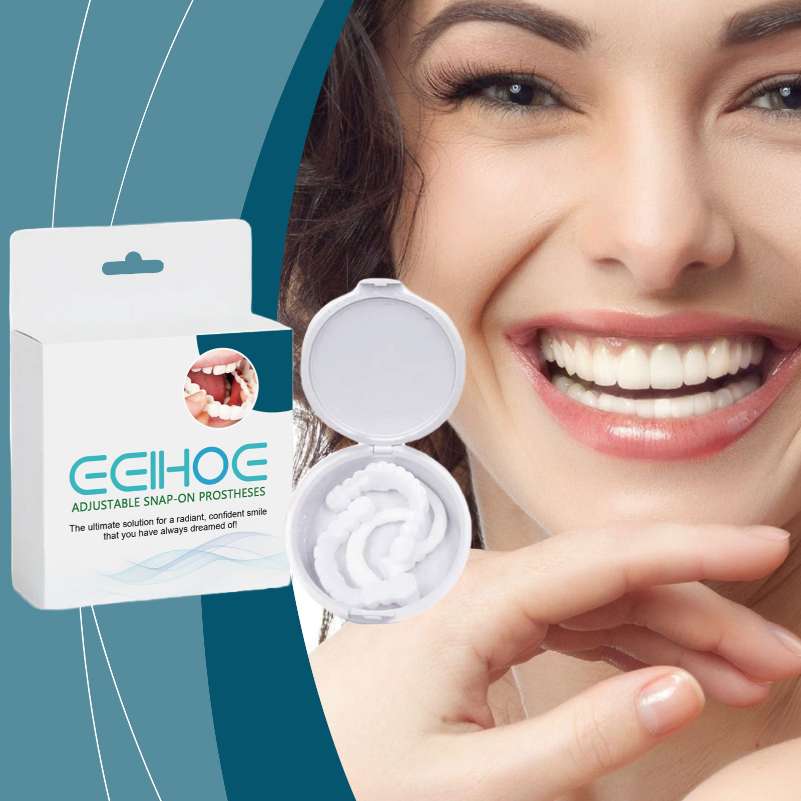 ​EELHOE Veneers Teeth Snap on  - Teeth Whitening Mask review and price