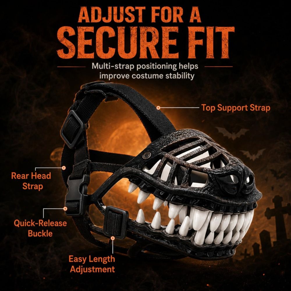 Spooky Latex Scary Dog Muzzle  - Teeth Whitening Mask review and price