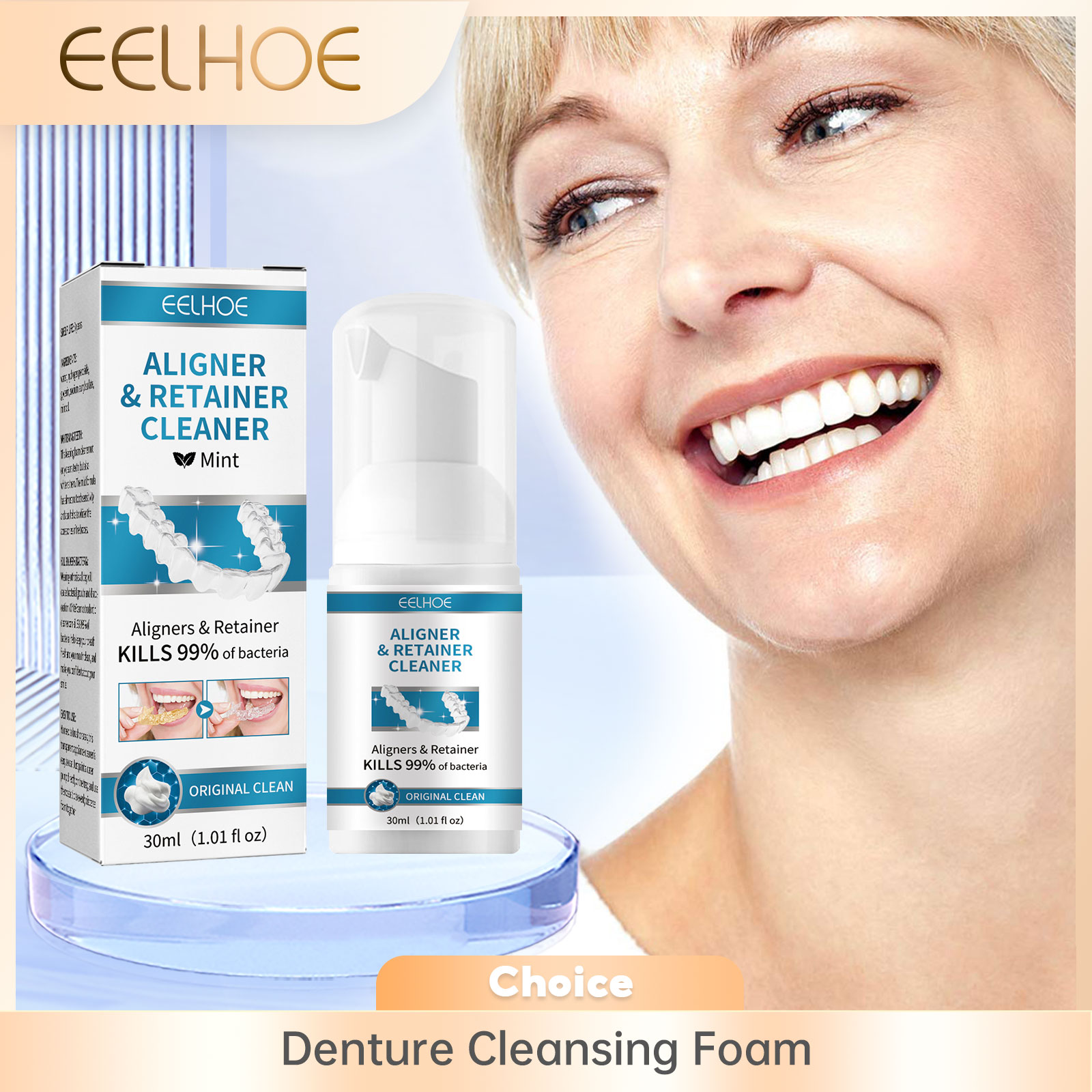 Aligner Denture Cleaner Foam D - Teeth Whitening Retainer review and price
