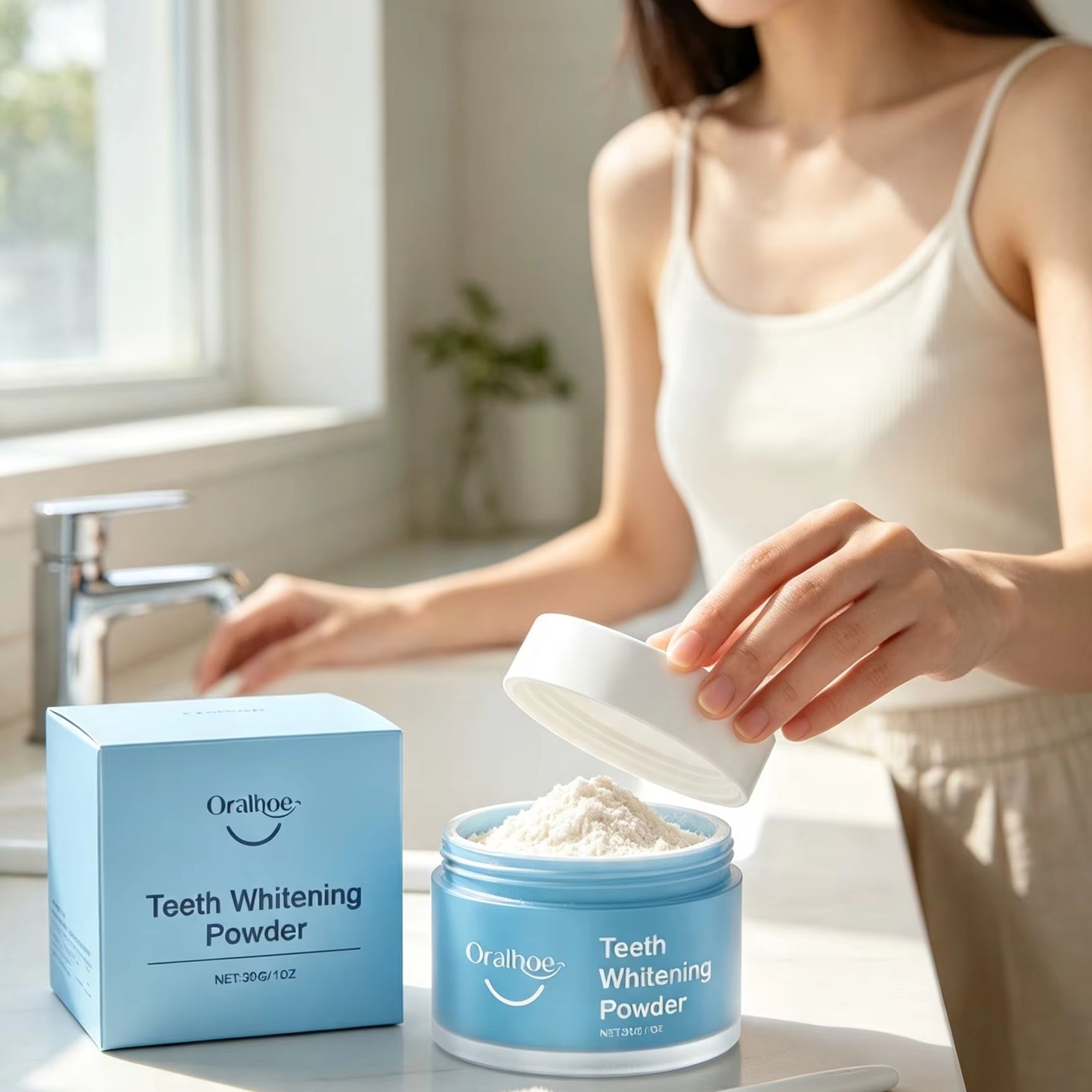 Oralhoe Tooth Powder for Brush - Teeth Whitening Results review and price