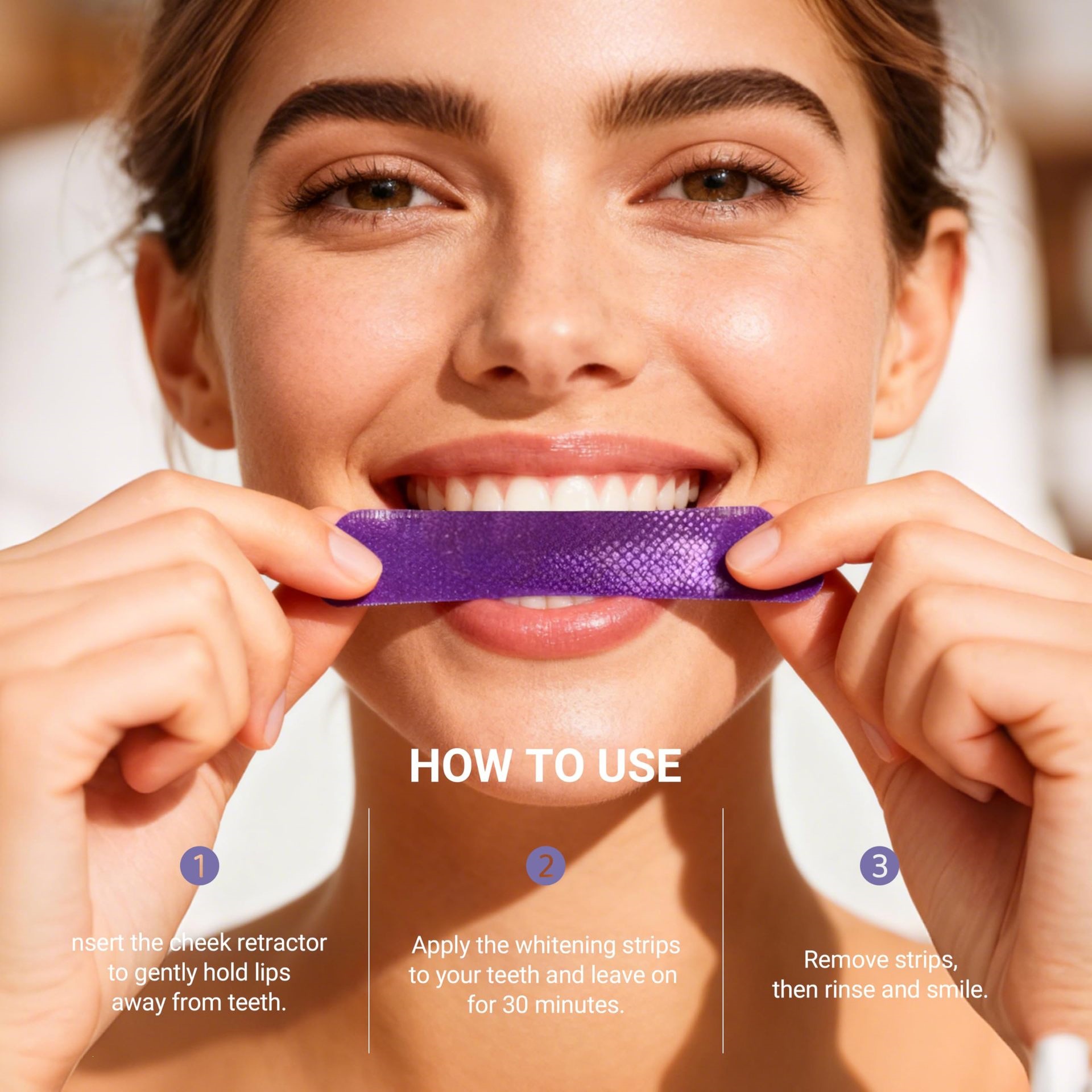 Purple Teeth Whitening Strips  - Teeth Whitening Retainer review and price