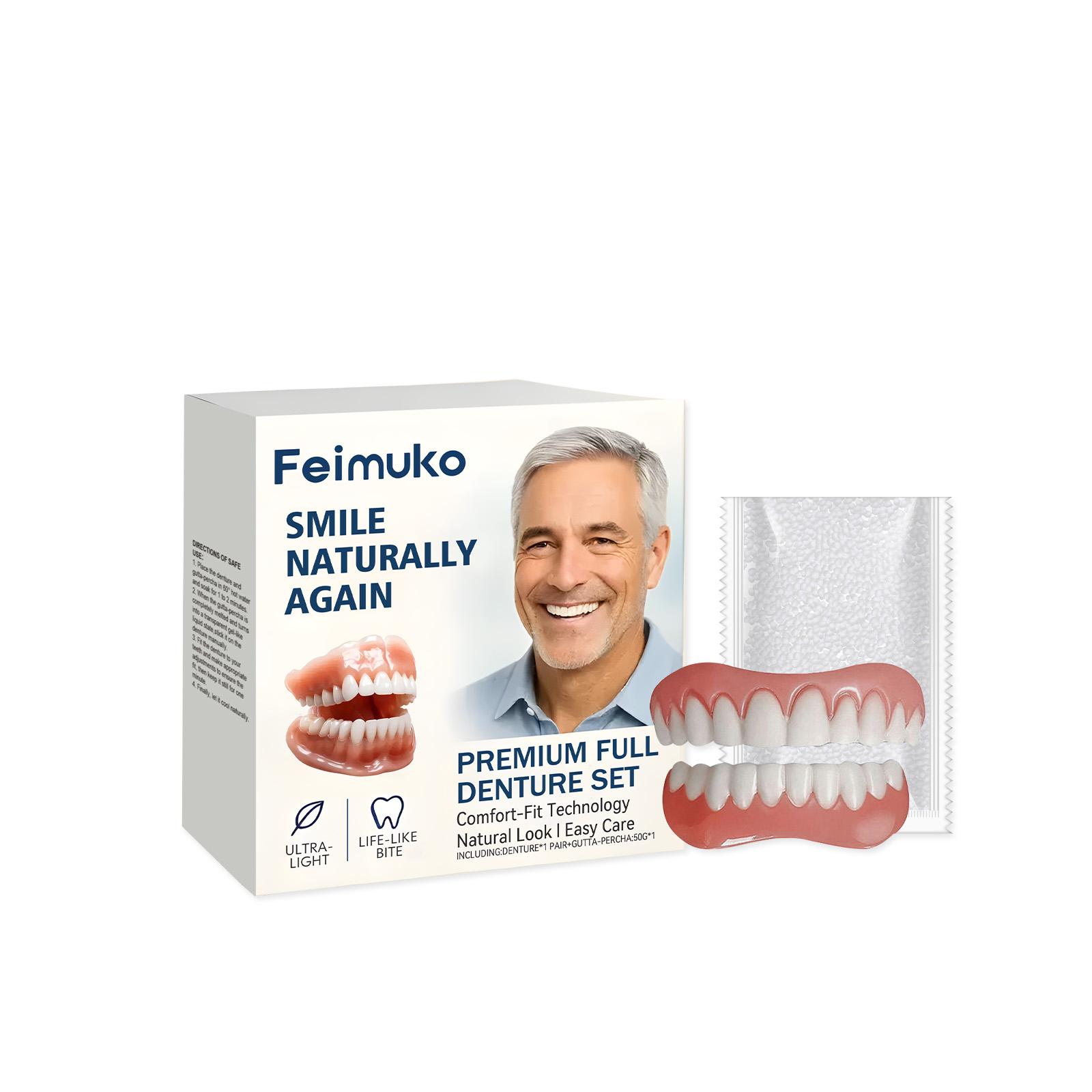 Dentures Full Set Natural Uppe - Teeth Whitening Instant review and price