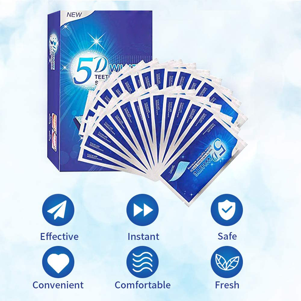 5D White Teeth Whitening Strip - Teeth Whitening Results review and price